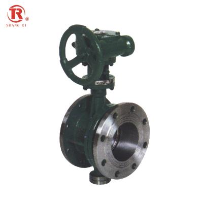 China General Flexible Soft Seal Flange Butterfly Valve With Worm Gear for sale