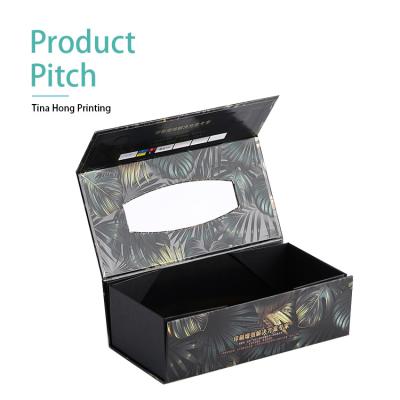 China Handmade High-Grade Customized Logo Uv Printing Foldable Paper Tissue Retail Box With OEM Service for sale