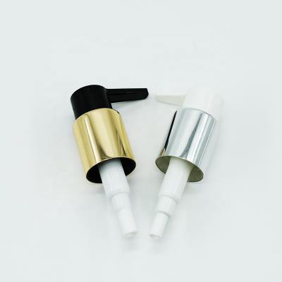 China Non Spill Gold Aluminum Lotion Pump Or Cosmetic Treatment Pump For Shampoo & Soap & Detergent for sale