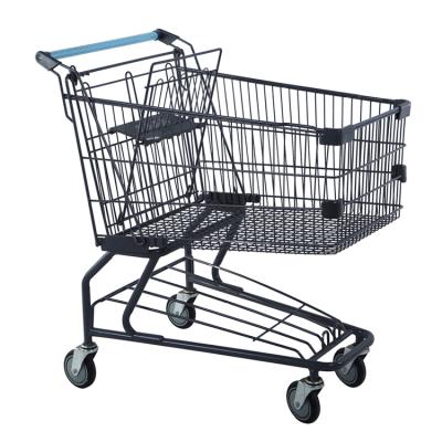 China America Supermarket Durable High Quality Metal Style Customized Shopping Trolley Cart en venta