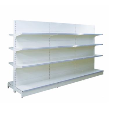 Cina Factory direct double sided supermarket cold rolled steel shelf, double side or single side gondola shelf in vendita