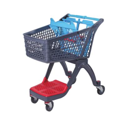 China Durable High Quality Plastic Supermarket Metal Shopping Trolley Customized Trolley à venda