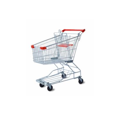 China Durable Hot Sale Asian Style Grocery Shopping Trolley Cart en venta