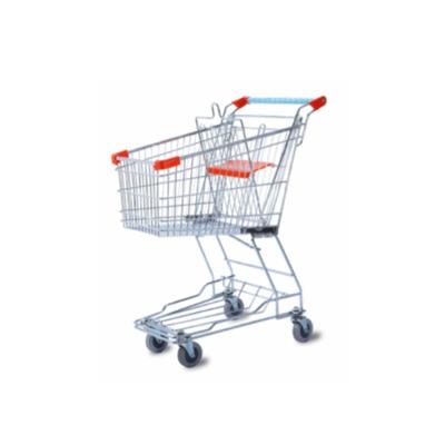 China Durable High Quality Supermarket Fittings Asian Style Shopping Trolleys Metal Shopping Trolley en venta