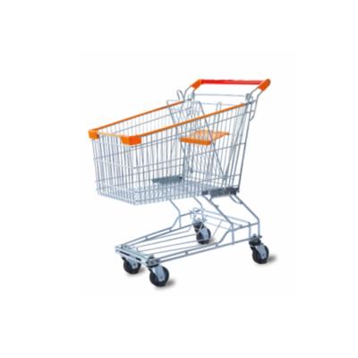 China Durable Good Prices Asian Style Supermarket Shopping Trolley Cart Te koop