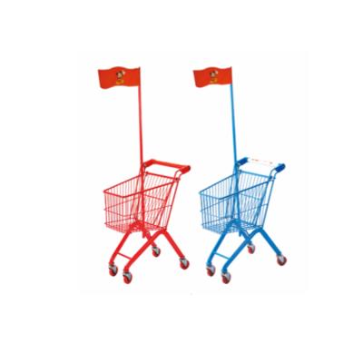 China Durable High Quality Kids Supermarket Storage Trolley Mini Shopping Carts Shopping Trolley for sale