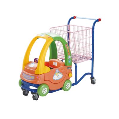 China Durable Hot Selling Colorful Supermarket Kid Trolley Shopping Children Trolley for sale