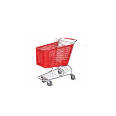 China Durable High Quality Plastic And Metal Supermarket Shopping Trolley Trolley en venta