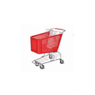 China Durable Supermarket Shopping Trolley High Quality Trolley Plastic Supermarket Trolley zu verkaufen