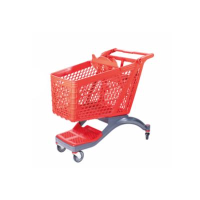 China Durable High Quality Plastic Trolley Supermarket Shopping Shopping Cart Te koop