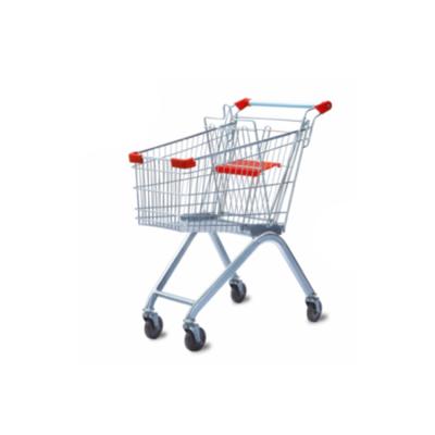 China Factory Durable European Supermarket Style Steel Warehouse Trolley Shopping Trolley à venda