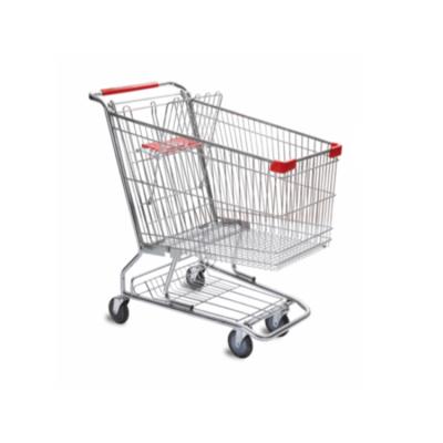 China Good Quality Durable 4 Wheel Metal Supermarket Shopping Trolley For Sale à venda