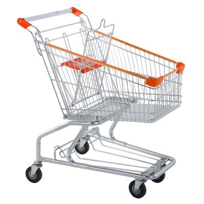 China Durable Hot Sale American Style Supermarket Shopping Trolley Cart for sale