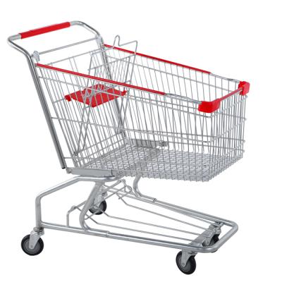 China Durable Hot Selling American Metal Trolley Supermarket Shopping Trolley Te koop