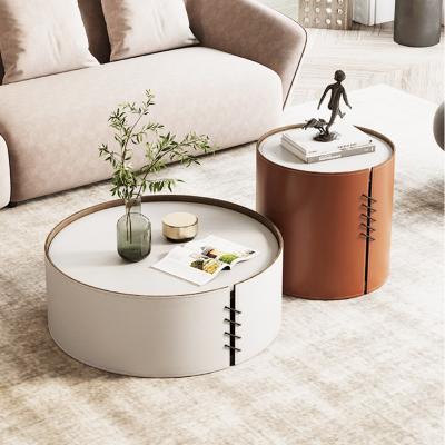 China Other factory wholesale high quality modern solid wood coffee table walnut wood round table mini side coffee table indoor living room for sale