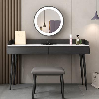 China Luxury Marble Dressing Table (The Other) Adjustable Mirror Modern Simple Light Dressing Table Chair Bedroom Dressing Table for sale