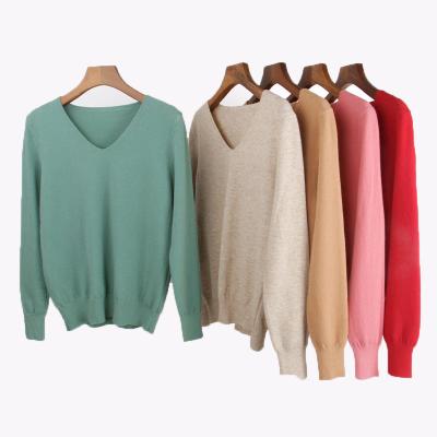 China 2022 Anti-Wrinkle Solid Color Crew Neck Cashmere Sweater Cashmere Knitted Pullover for sale