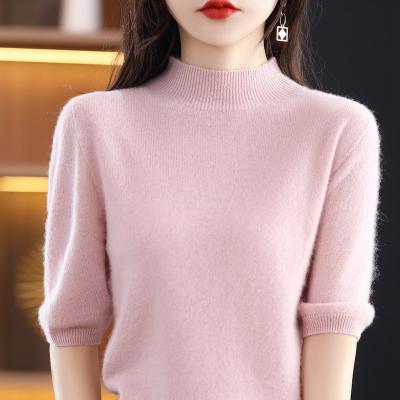 China Free Size Premium Anti-wrinkle Winter Cashmere Knitwear Women's Slim Sweater Women's 100% Free Size Knitted Crewneck Sweaters for sale