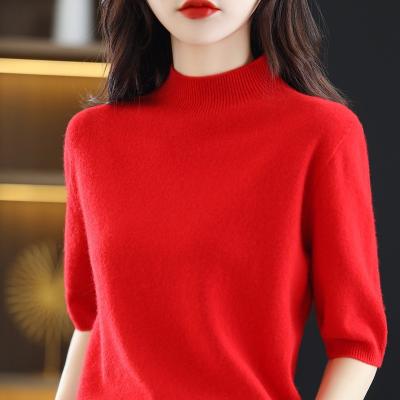 China Custom Made 100% Pure Cashmere Women's Anti-Wrinkle Knitting Sweater for sale