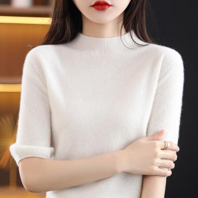 China Custom Cashmere Women's Anti-Wrinkle 100% Pure Cashmere Sweater Sweater Sweaters for sale