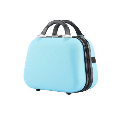 China Small Shell Trolley Luggage 14inch Small Shell Cosmetic Case Travel Hand Makeup Case Portable Carrying Case for sale