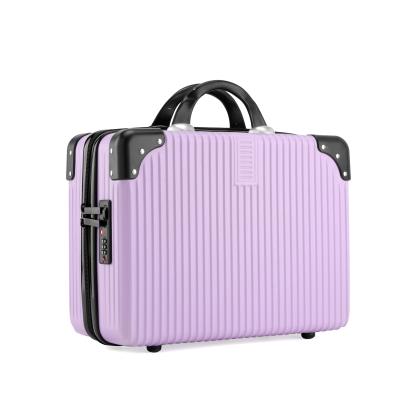 China Small Shell Trolley Luggage 16inch Hard Shell Cosmetic Case Travel Hand Makeup Case Portable Carrying Case for sale