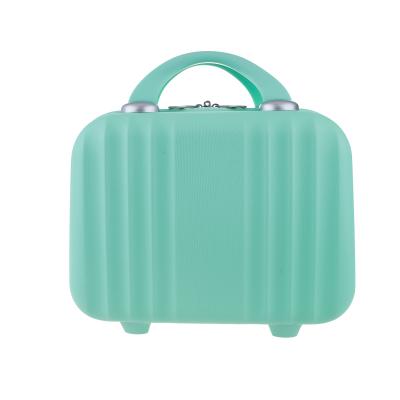 China 14 Inch Shell Trolley Luggage ABS PC Hard Shell Mini Plastic Makeup Cosmetic Bags Travel Case Handbag Box Cosmetic Bag for sale