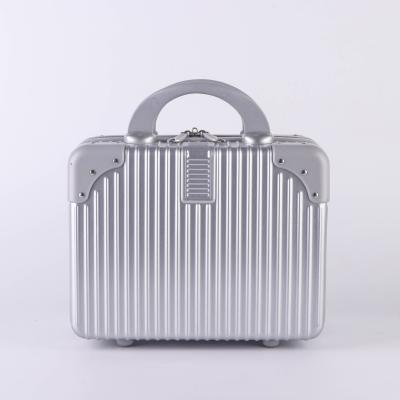 China Hard Shell Trolley Luggage LOGO Small Suitcase Female Cosmetic Case Customized 14 Inch Travel Lightweight Korean Small Case Mini Storage Bag for sale