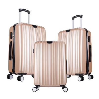 China ABS Fashion 3 Piece Travel Bags Luggage Set Trolley Luggage Mount Filter For Traveling for sale