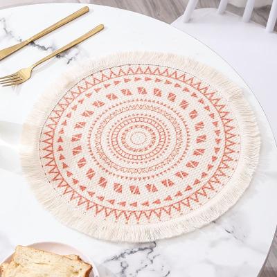 China Sustainable Bohemian Cotton And Wholesale Table Mats Linen Mats Various Sizes Spot Customization for sale