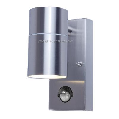 China Tempered Glass 201 High Quality 304 316 Stainless Steel Outdoor Wall Light Through Lamp With PIR Sensor GU10 for sale