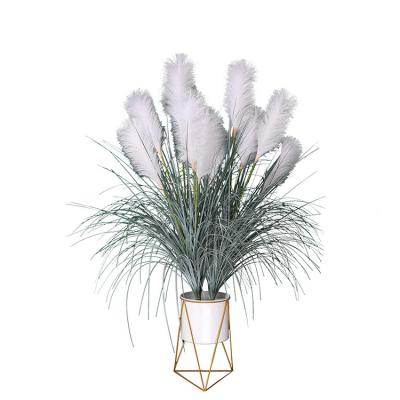 China Fashional Artificial Flowers Nordic Style Long Stems Flowers Decorative Dry Pampas Grass In Vase Arrangement For Home Wedding Decoration for sale