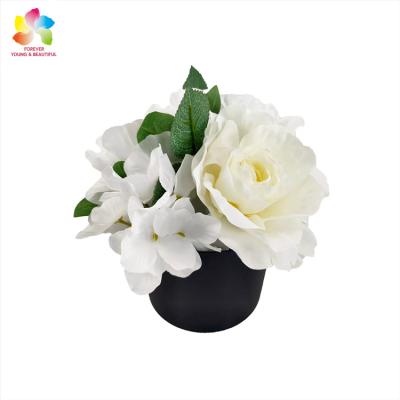 China Natural Silk Touch Artificial Flowers 5 Heads Flower Amazon Top Selling Peony Bouquet Real Touch Roses For Wedding Flowers for sale