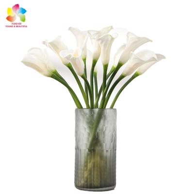 China Hot Selling Plastic PU Calla Lily Flowers Mini Calla Colorful Single Artificial Flowers For Home Decoration for sale