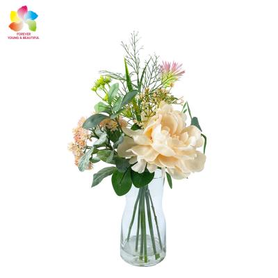 China New Design Plants Beautiful Flower Eco-friendly Decorative Simulation Wedding Indoor Home Decor Artificial Rose for sale