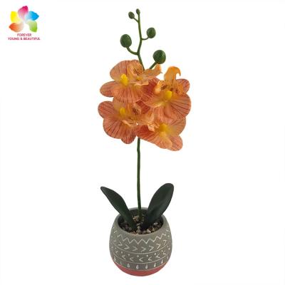 China PE Made In China Real Touch Artificial Orchid Plant For Wedding Home Decoration for sale