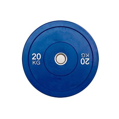 China OEM Commercial Custom Weightlifting Barbell Competition Exercise Gym Use 11lbs Rubber Bumper Plates for sale