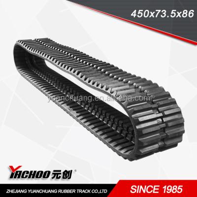 China YACHOO Rubber Track Undercarriage 450x73.5xLINKS Made In China 450*73.5*LINKS for sale