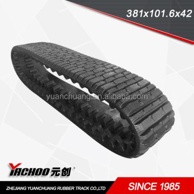 China 381x101.6x42 ASV 257 RUBBER TRACK 381x102x42 247 38110242 for sale