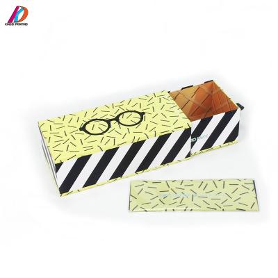 China Recycled Materials Logo Rigid Sunglasses Packaging Custom Drawer Sliding Paper Box for sale