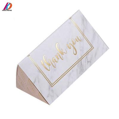 China Recyclable Custom Logo Retail Triangle Paper Packaging Box For Food for sale