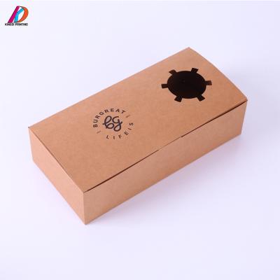 China Wholesale Disposable Lunch Food Packaging Kraft Paper Box For Burger for sale