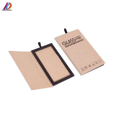 China Recycled Materials Hanging Style Paper Box Packaging For Tempered Glass Screen Protector for sale