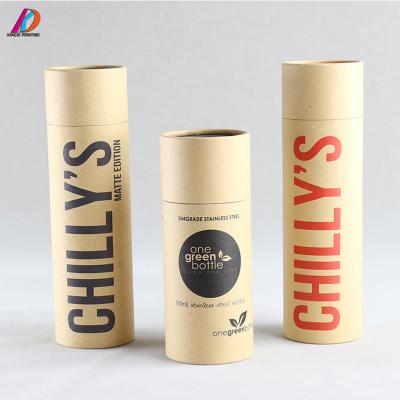 China Recycled Materials Wholesale Recycled Brown Color Kraft Cardboard Paper Tube Packaging for sale