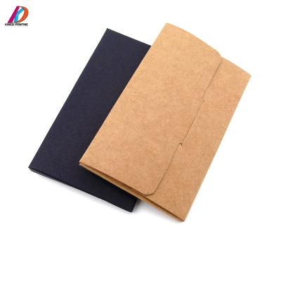 China Custom Black&Brown Paper Gift Wrapping Envelope Greeting Card Gift Envelope for sale