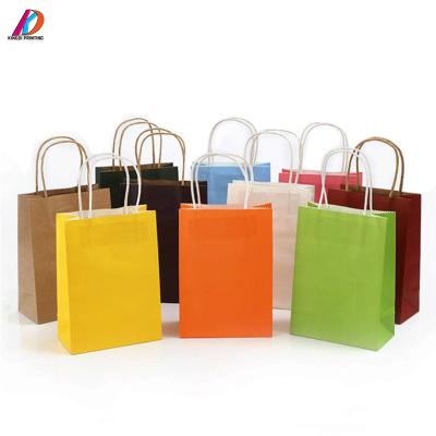 China High Quality Recyclable China Kraft Paper Shopping Bag With Flat Handle for sale