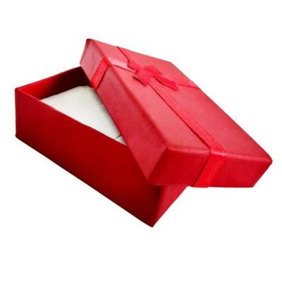 China Recycled Materials More Custom Logo Jewelry Paper Packaging Gift Box Little Girls Rings Jewelry Color Cheap Packaging Storage Box With Ribbon for sale