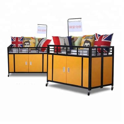 China Promotional Counter Desk Folding Reception Supermarket Table Counter Rack for sale