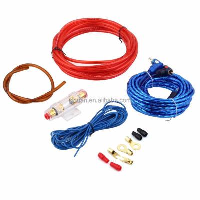 China Standard Size 4/8gauge Car Audio Amp Wiring Kit Aerial Car Wiring Harness Kit for sale