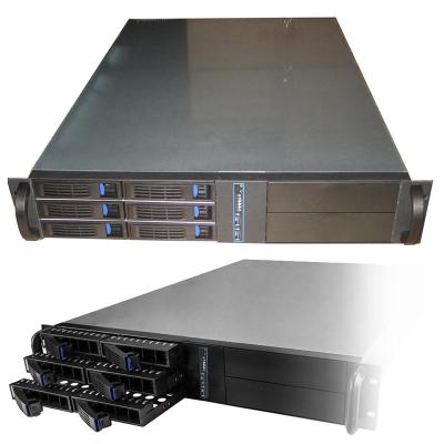 China With 2U Fan Storage Server Case Rackmount Chassis with 6 Hot-swappable SATA/SAS Drive Bay, MiniSAS /SATA Connector for sale